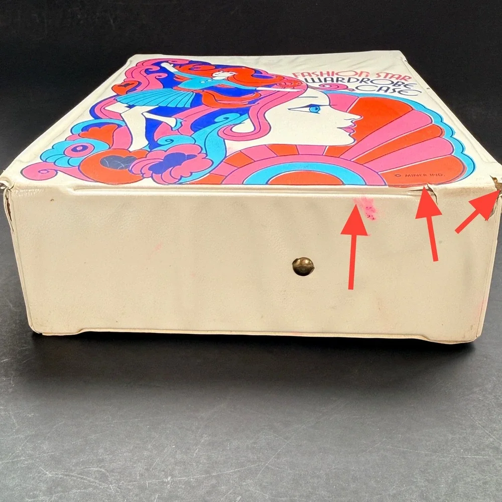 Vintage Topper Dawn Fashion Star Wardrobe Case Miner Ind Psychedelic Mod 1970s *